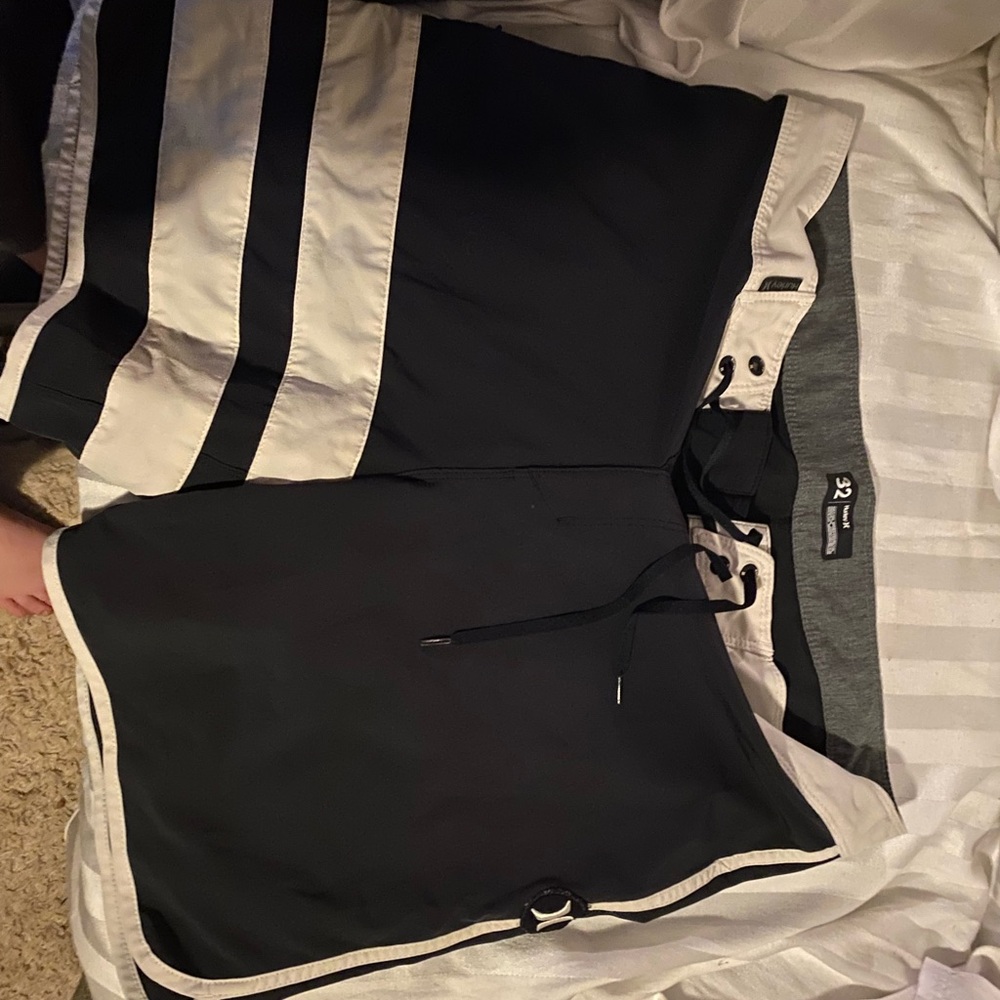Hurley Gray and White Board Shorts